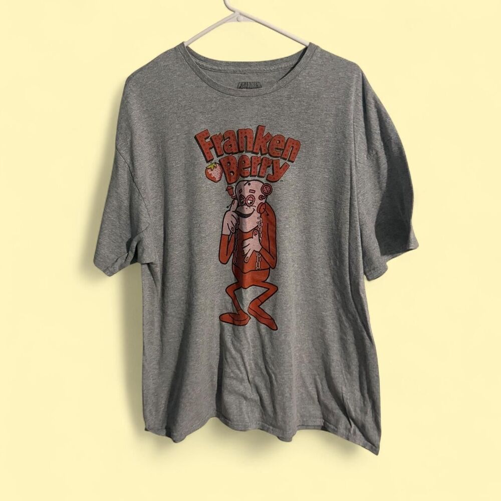 Mad Engine t-shirt unisex XXL grey Franken Berry cereal monster cartoon graphic